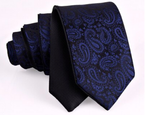 Black & Blue Reversible Tie